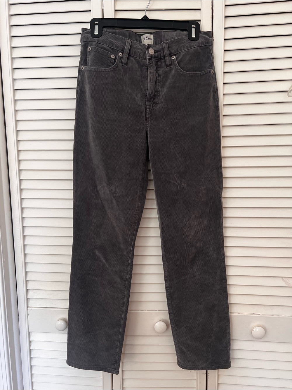 J. Crew Women's Charcoal Skinny Corduroy Pants